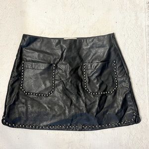 Pleather skirt with stud details
